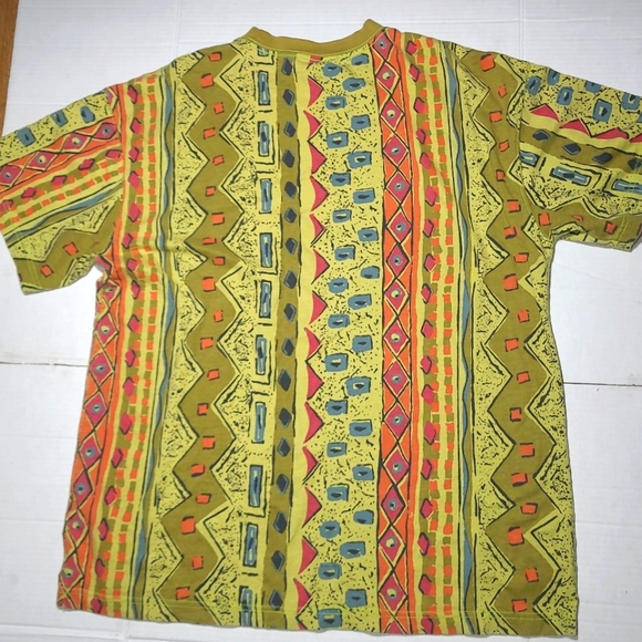 Urban Outfitters Shirt Yellow Geometric Hipster Men's M - Picture 2 of 10